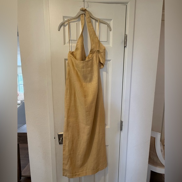 SIR Carlotta tie-front linen halterneck midi dress - Picture 5 of 9